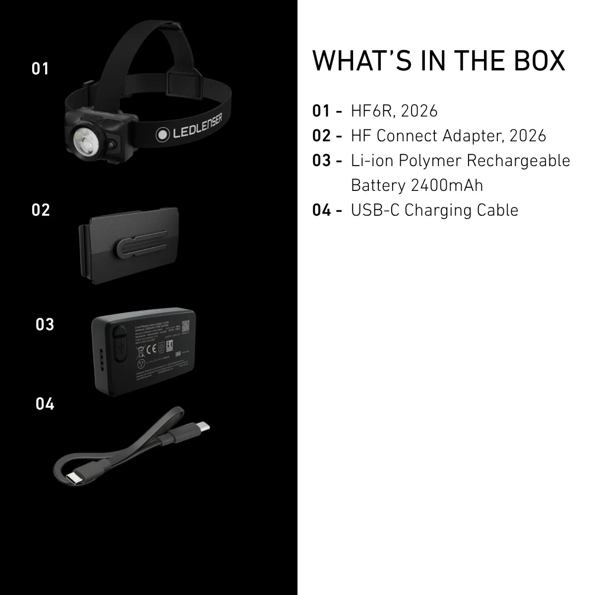HF6R | New 2026|ALB自動調光・配光・最大900 lm・軽量130g・IP67【9月中旬発売】