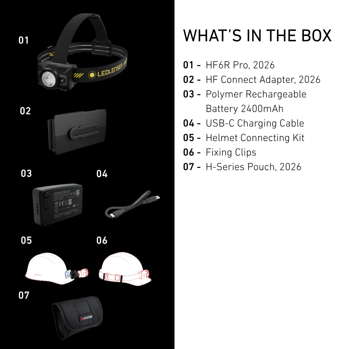 HF6R PRO | New 2026｜ALB・ヘルメット対応・最大900 lm・IP67【9月中旬発売】